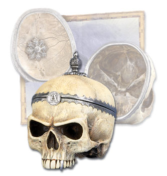 Mortalitas Miniature Skull Pill Box Alchemy Pewter 