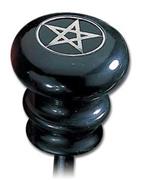 American Shifter 104427 Black Shift Knob with M16 x 1.5 Insert Blue Crescent Flames 